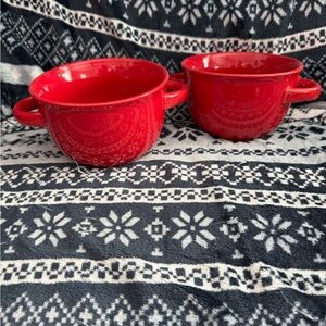 Crockpot Red Ceramic Soup Bowl